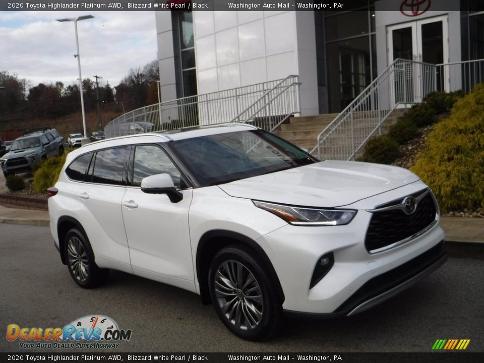 2020 Toyota Highlander Platinum AWD Blizzard White Pearl / Black Photo #1