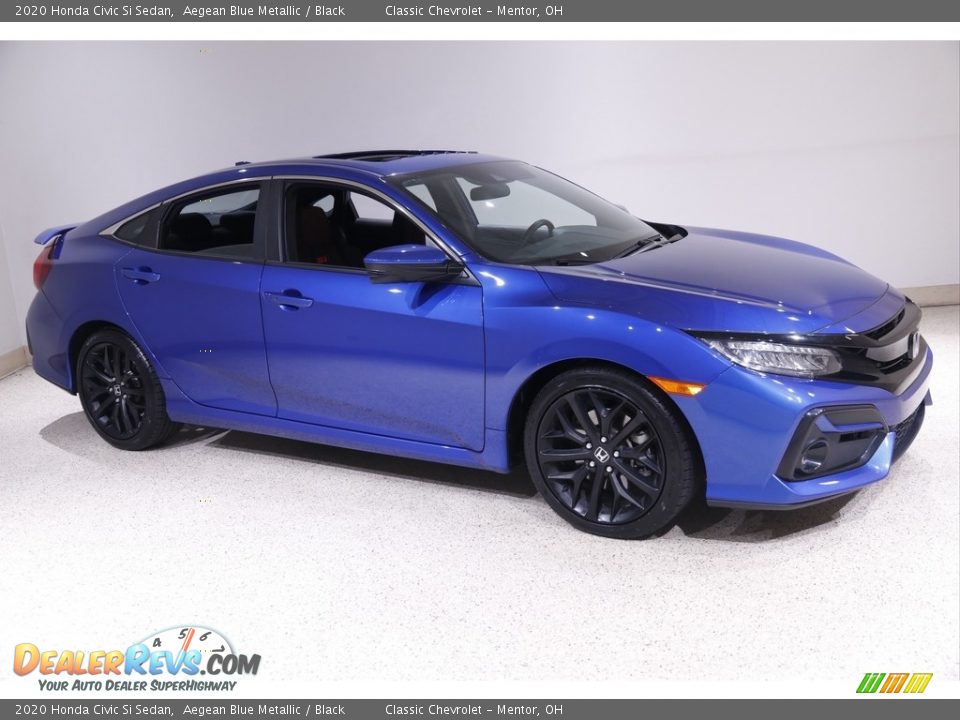 Aegean Blue Metallic 2020 Honda Civic Si Sedan Photo #1