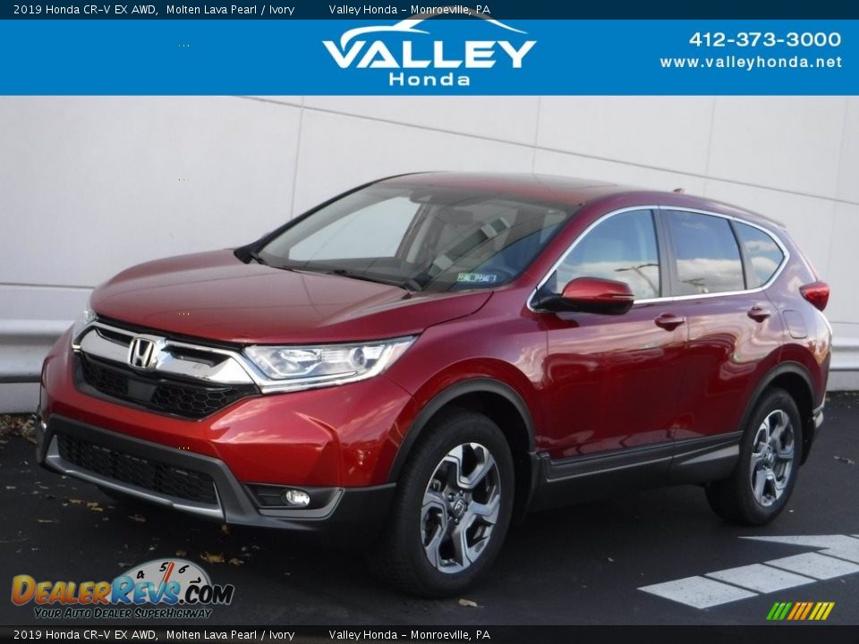 2019 Honda CR-V EX AWD Molten Lava Pearl / Ivory Photo #1