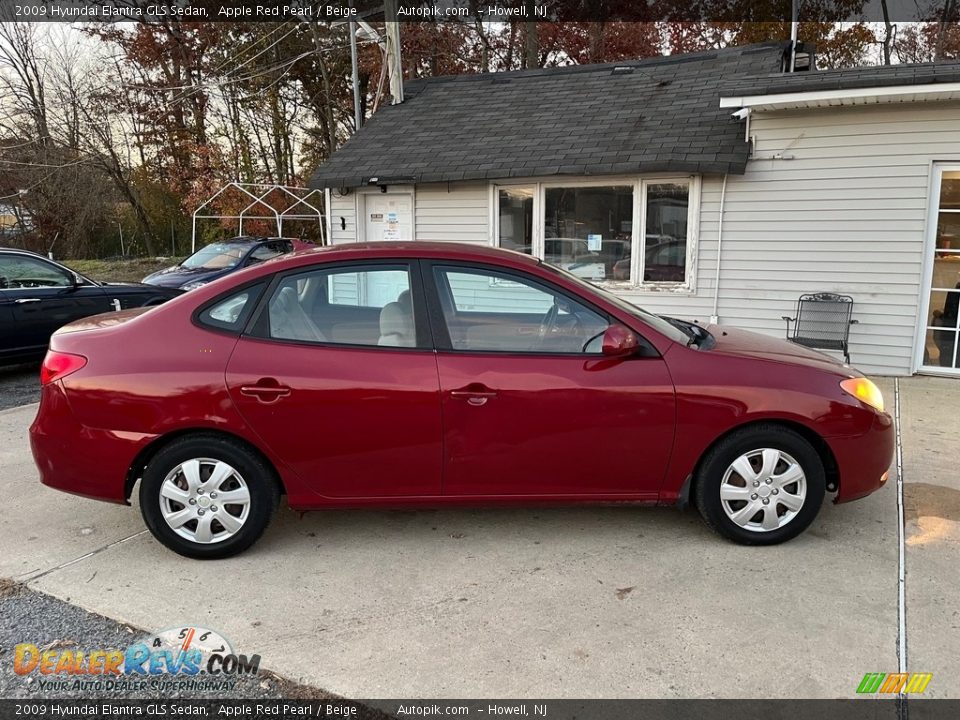 2009 Hyundai Elantra GLS Sedan Apple Red Pearl / Beige Photo #3