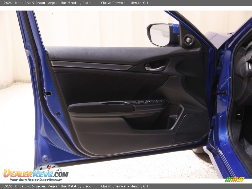 2020 Honda Civic Si Sedan Aegean Blue Metallic / Black Photo #4