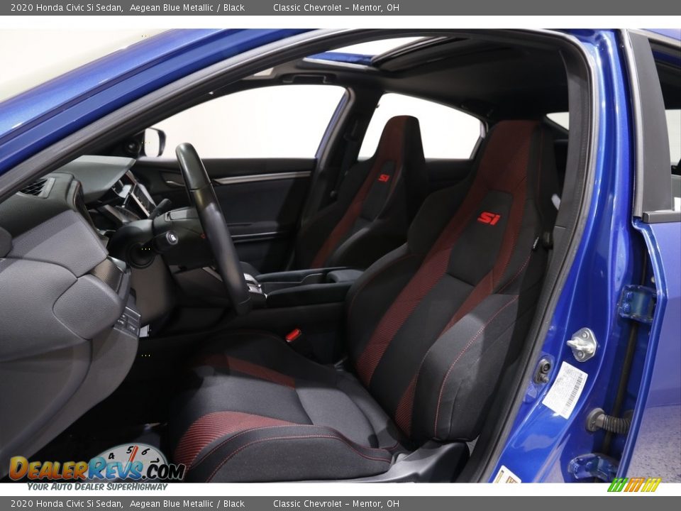 2020 Honda Civic Si Sedan Aegean Blue Metallic / Black Photo #5