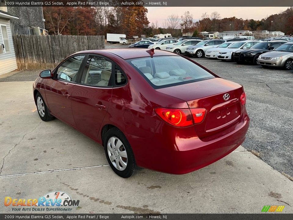 2009 Hyundai Elantra GLS Sedan Apple Red Pearl / Beige Photo #7