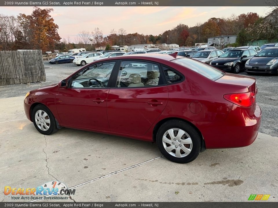 2009 Hyundai Elantra GLS Sedan Apple Red Pearl / Beige Photo #8