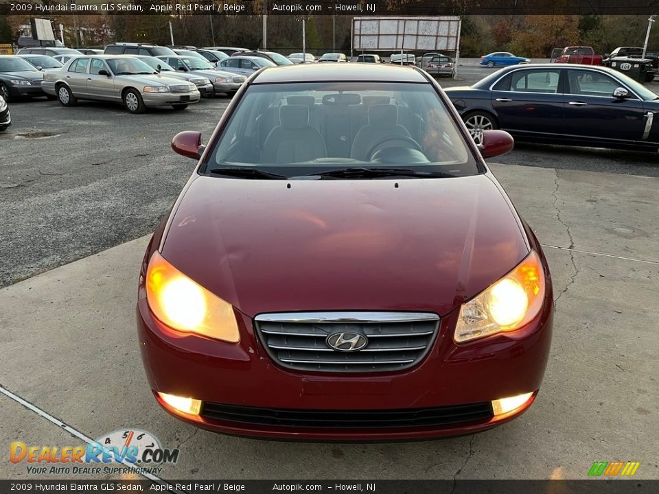 2009 Hyundai Elantra GLS Sedan Apple Red Pearl / Beige Photo #11