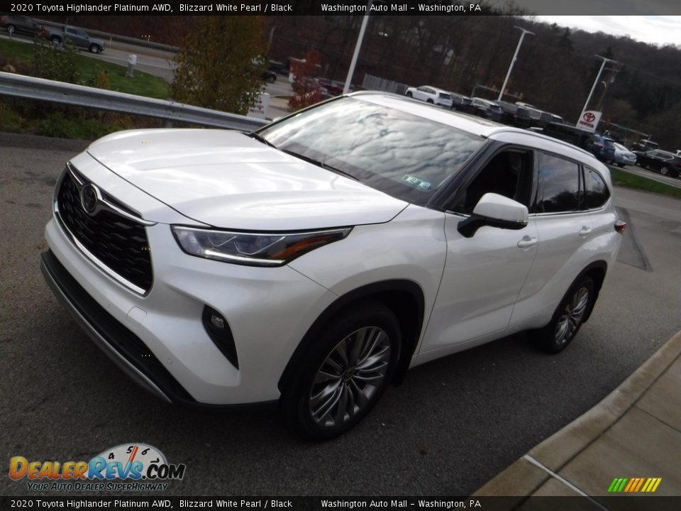 2020 Toyota Highlander Platinum AWD Blizzard White Pearl / Black Photo #14