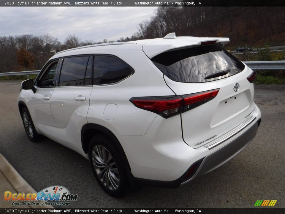 2020 Toyota Highlander Platinum AWD Blizzard White Pearl / Black Photo #16