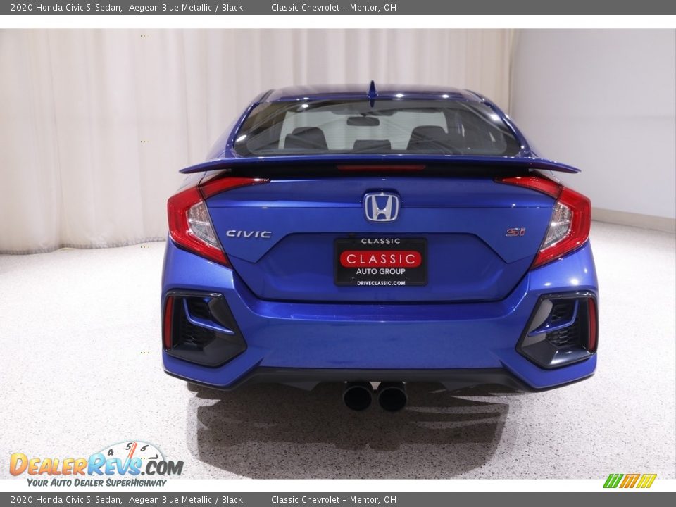 2020 Honda Civic Si Sedan Aegean Blue Metallic / Black Photo #17