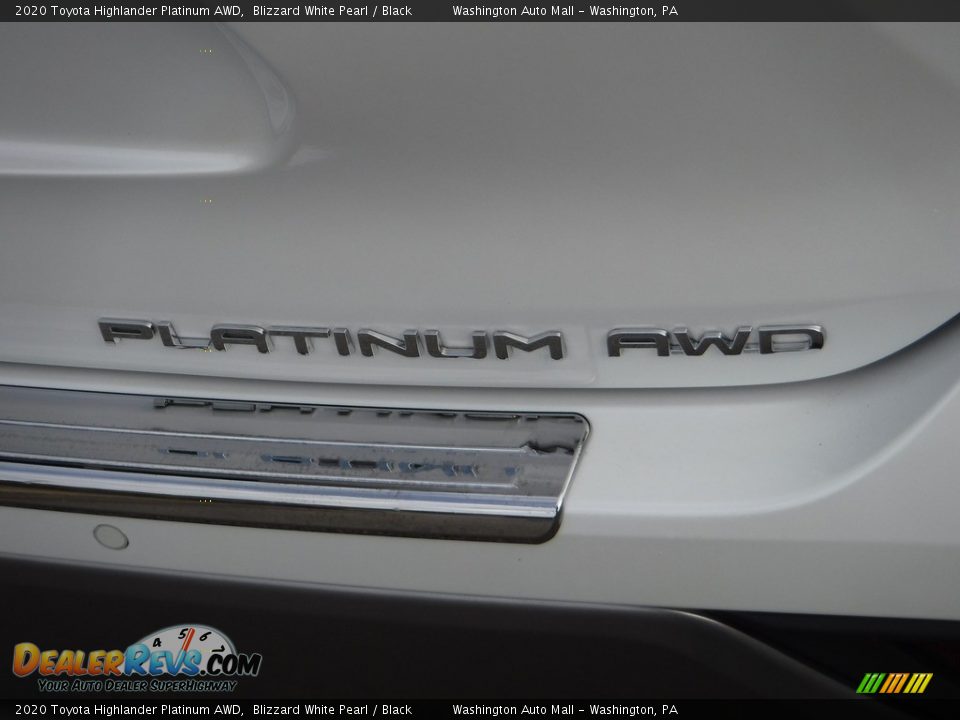 2020 Toyota Highlander Platinum AWD Blizzard White Pearl / Black Photo #19