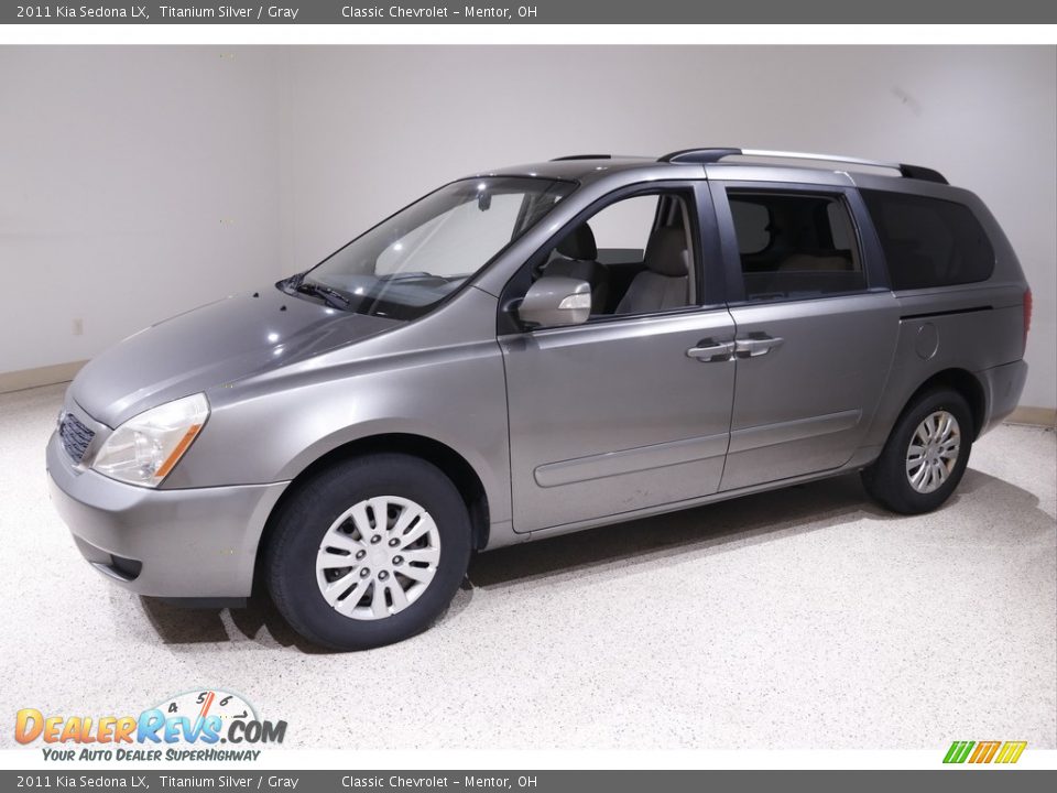 2011 Kia Sedona LX Titanium Silver / Gray Photo #3