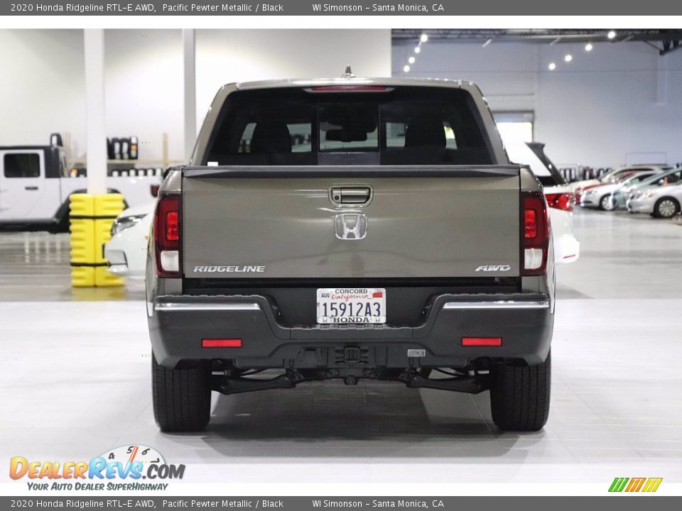 2020 Honda Ridgeline RTL-E AWD Pacific Pewter Metallic / Black Photo #6