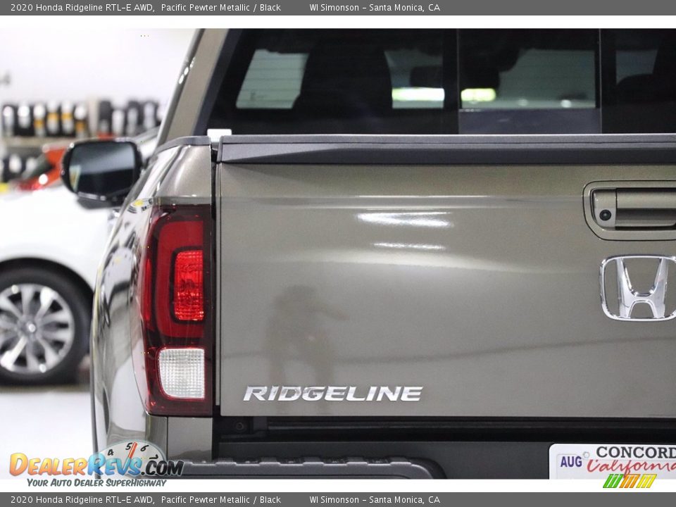 2020 Honda Ridgeline RTL-E AWD Pacific Pewter Metallic / Black Photo #7