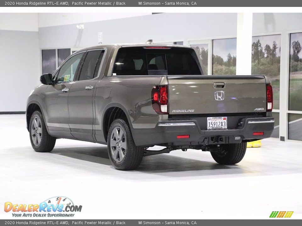 2020 Honda Ridgeline RTL-E AWD Pacific Pewter Metallic / Black Photo #8