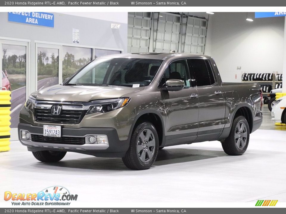 2020 Honda Ridgeline RTL-E AWD Pacific Pewter Metallic / Black Photo #11