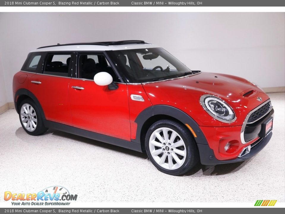 2018 Mini Clubman Cooper S Blazing Red Metallic / Carbon Black Photo #1