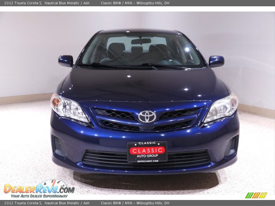 2012 Toyota Corolla S Nautical Blue Metallic / Ash Photo #2