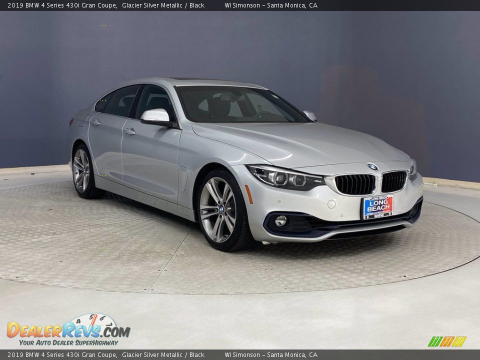 2019 BMW 4 Series 430i Gran Coupe Glacier Silver Metallic / Black Photo #1