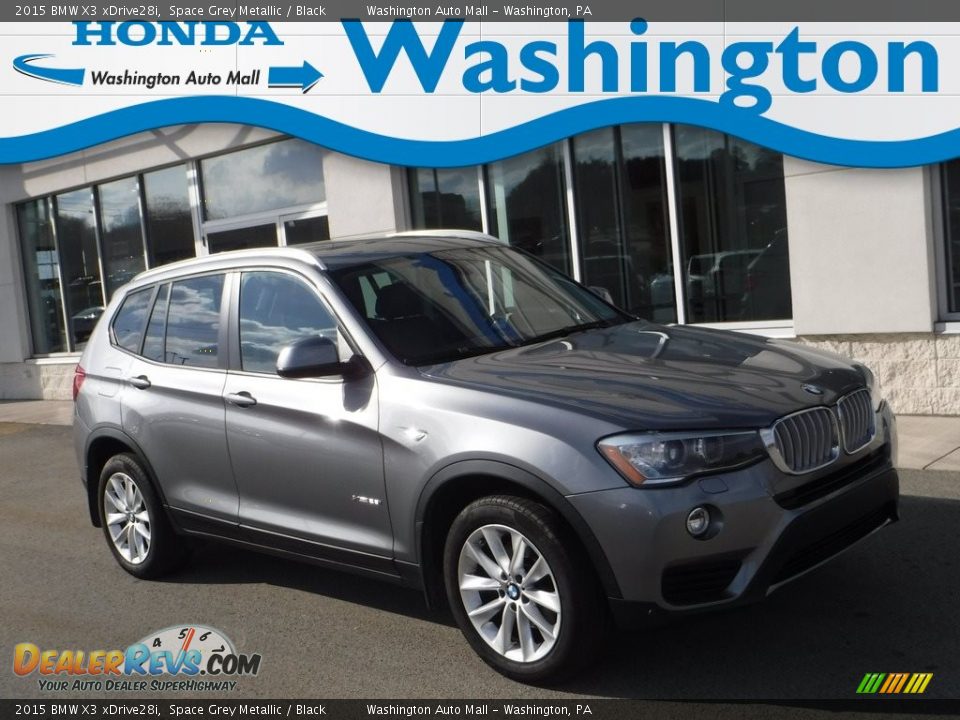 2015 BMW X3 xDrive28i Space Grey Metallic / Black Photo #1