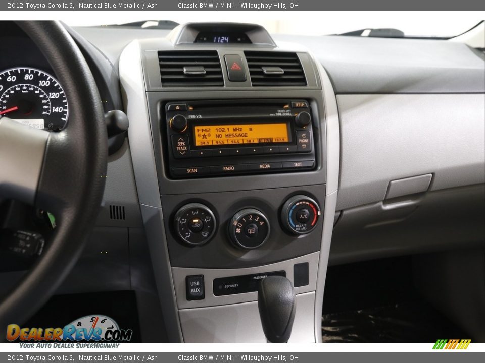 2012 Toyota Corolla S Nautical Blue Metallic / Ash Photo #9