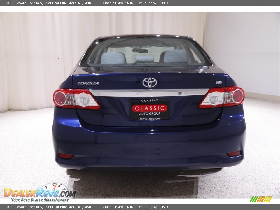 2012 Toyota Corolla S Nautical Blue Metallic / Ash Photo #16