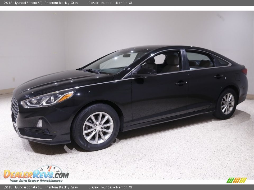2018 Hyundai Sonata SE Phantom Black / Gray Photo #3