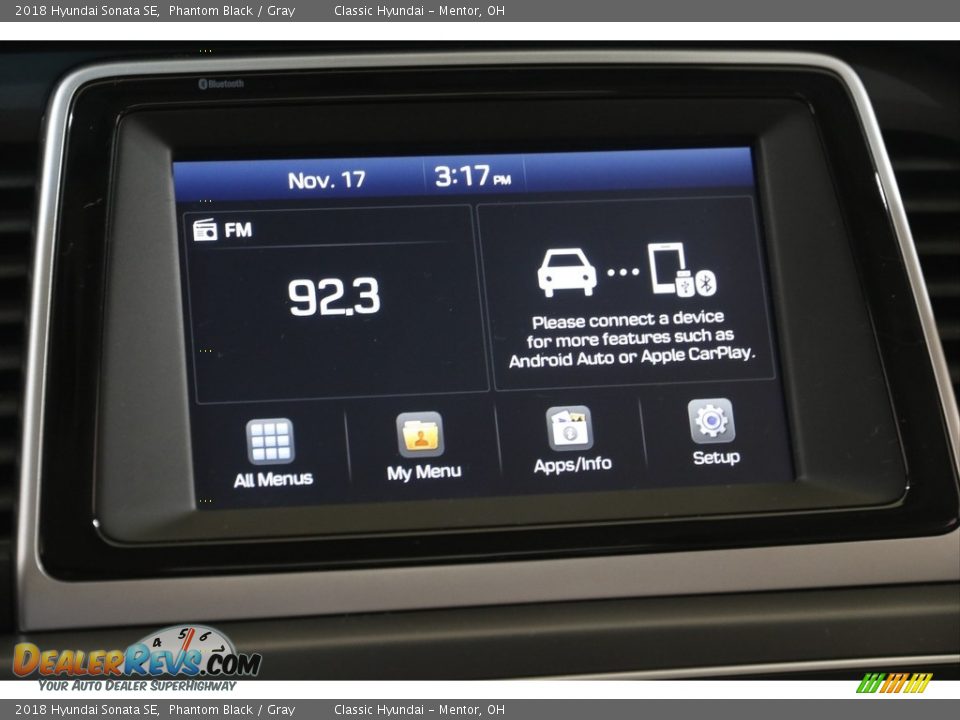 2018 Hyundai Sonata SE Phantom Black / Gray Photo #10
