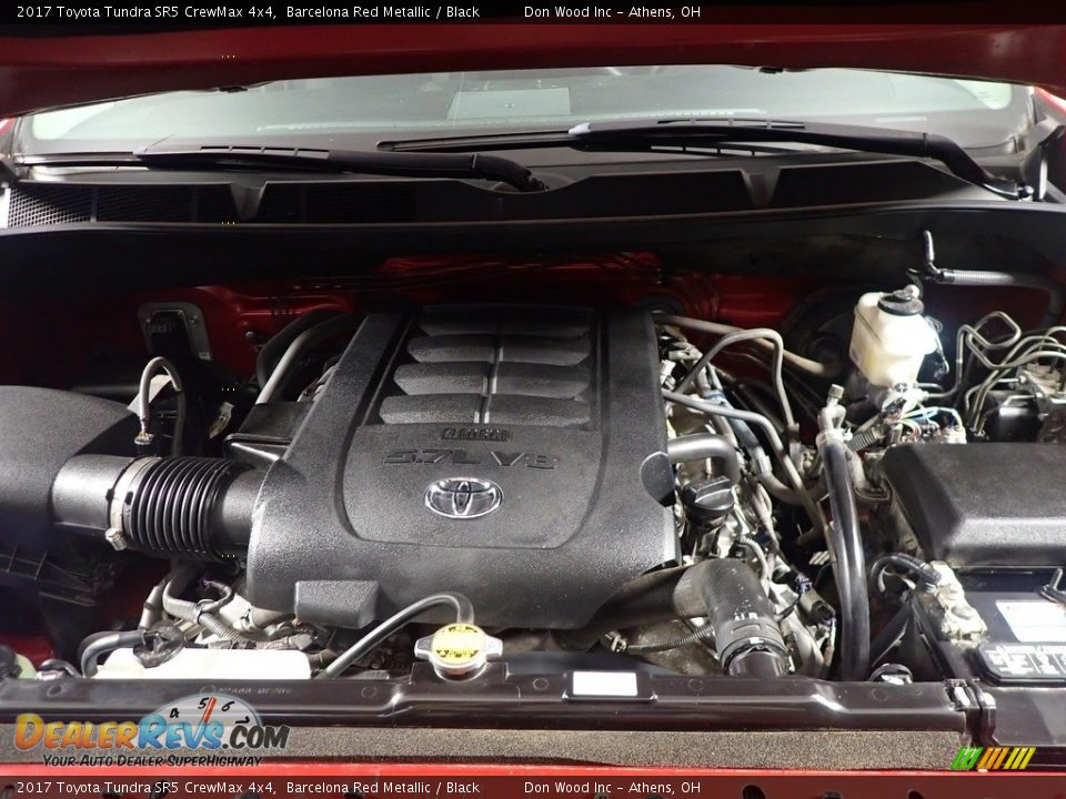 2017 Toyota Tundra SR5 CrewMax 4x4 Barcelona Red Metallic / Black Photo #8