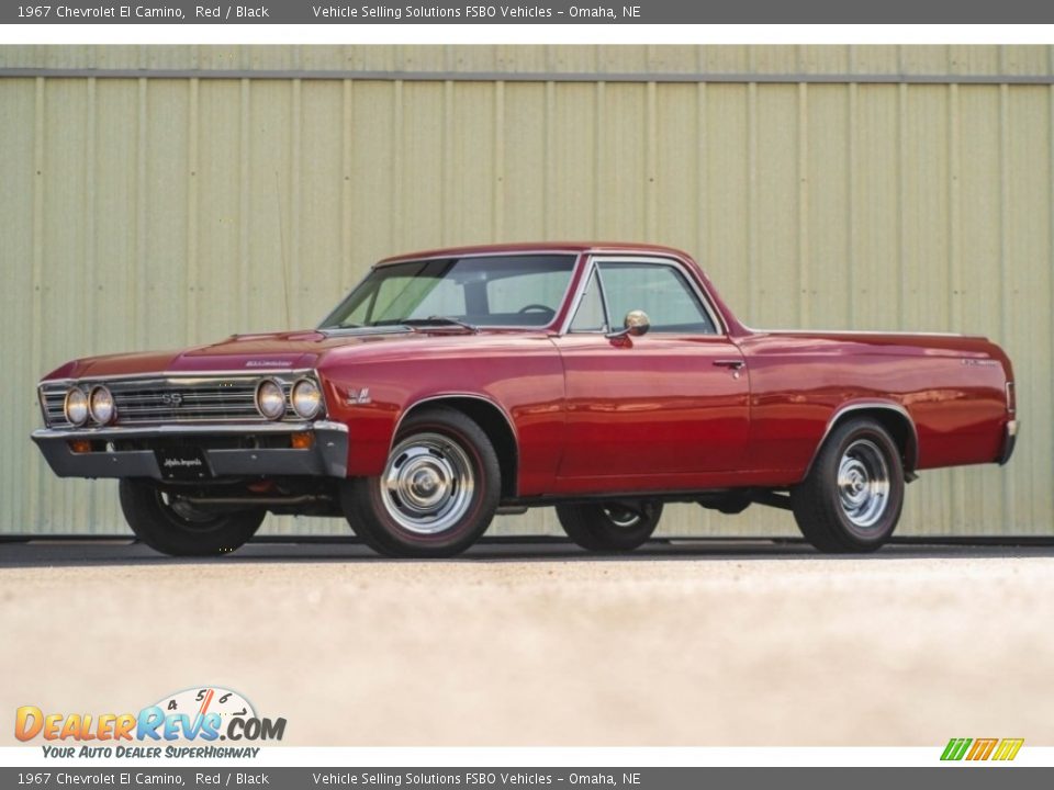 1967 Chevrolet El Camino Red / Black Photo #1