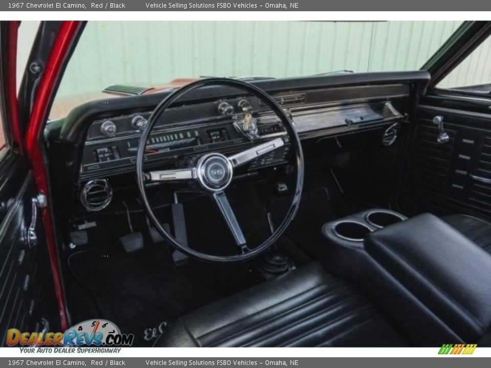 1967 Chevrolet El Camino Red / Black Photo #8