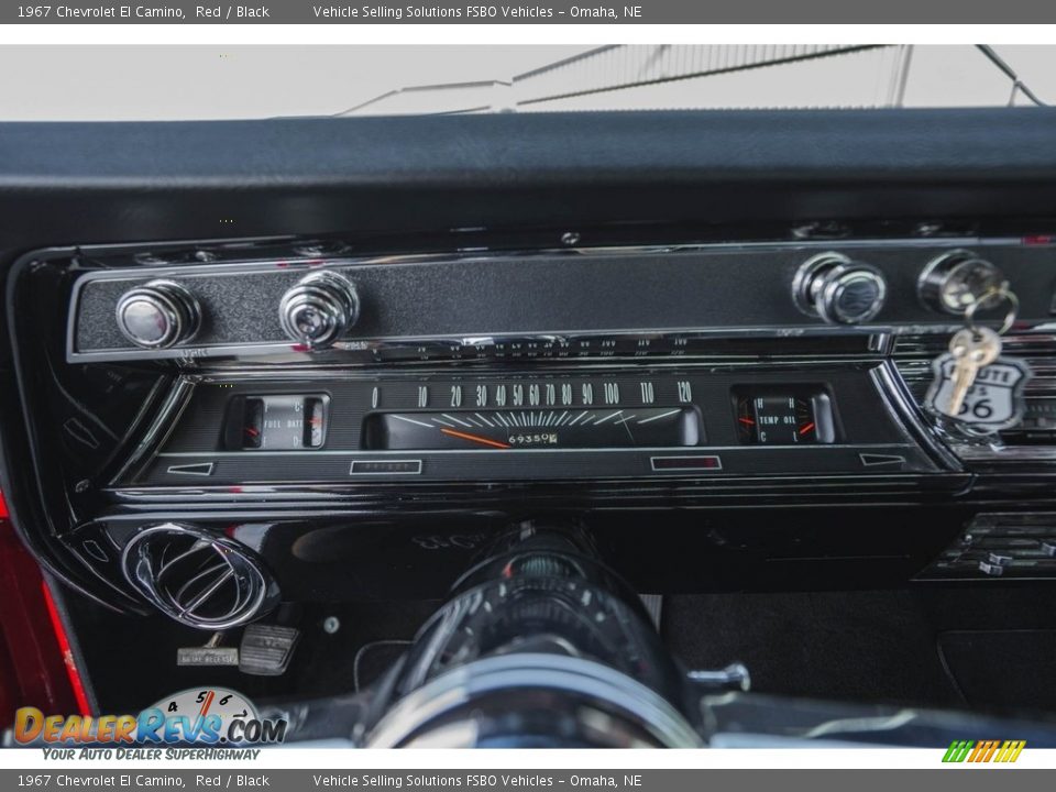 1967 Chevrolet El Camino Red / Black Photo #9