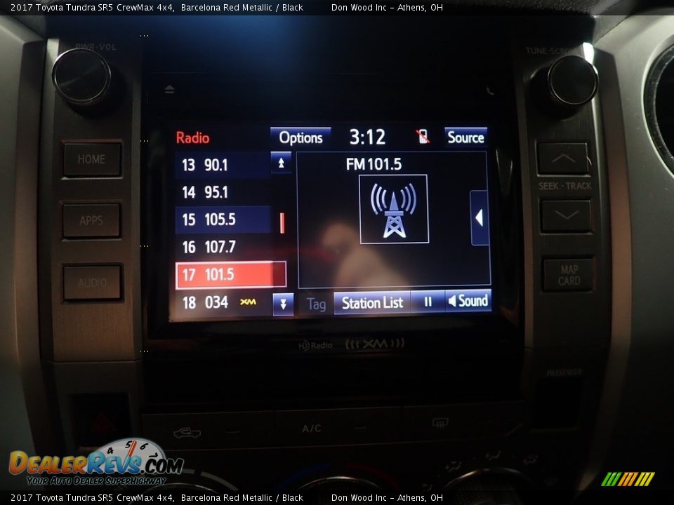 2017 Toyota Tundra SR5 CrewMax 4x4 Barcelona Red Metallic / Black Photo #26