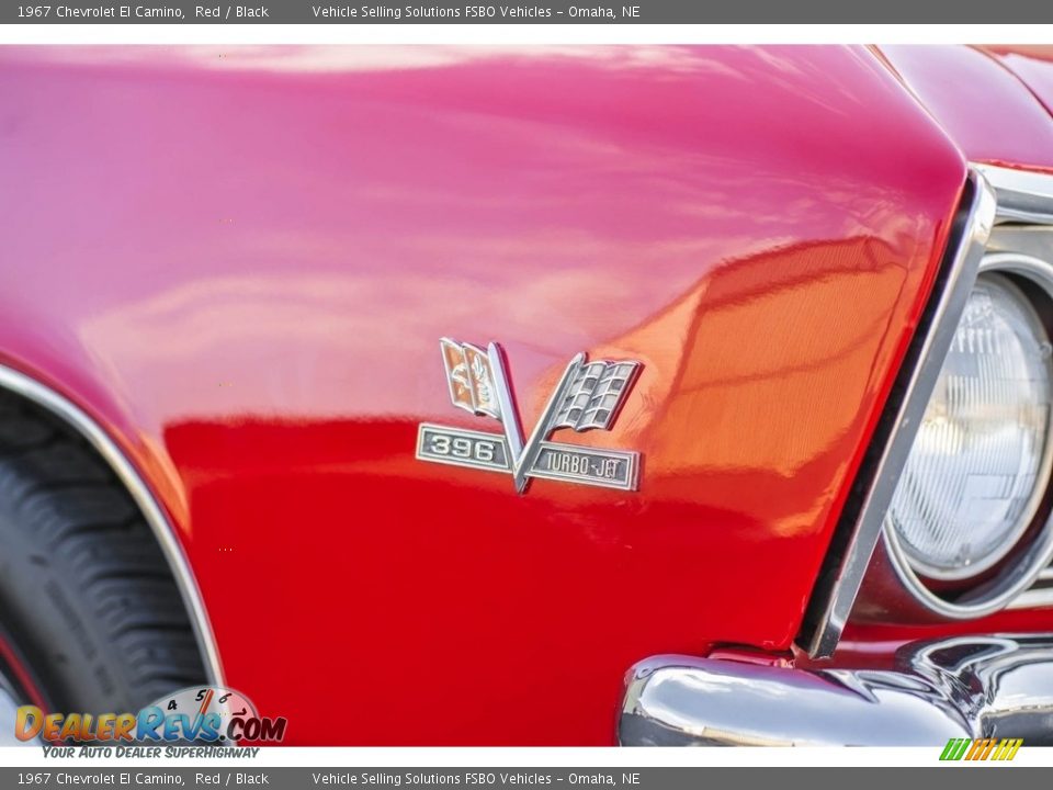 1967 Chevrolet El Camino Red / Black Photo #29