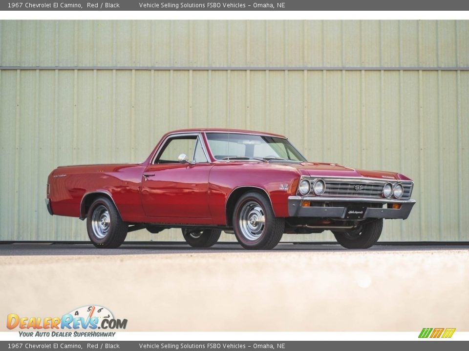 1967 Chevrolet El Camino Red / Black Photo #30