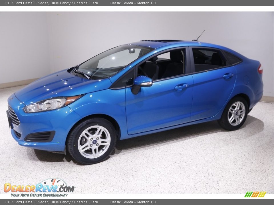 2017 Ford Fiesta SE Sedan Blue Candy / Charcoal Black Photo #3