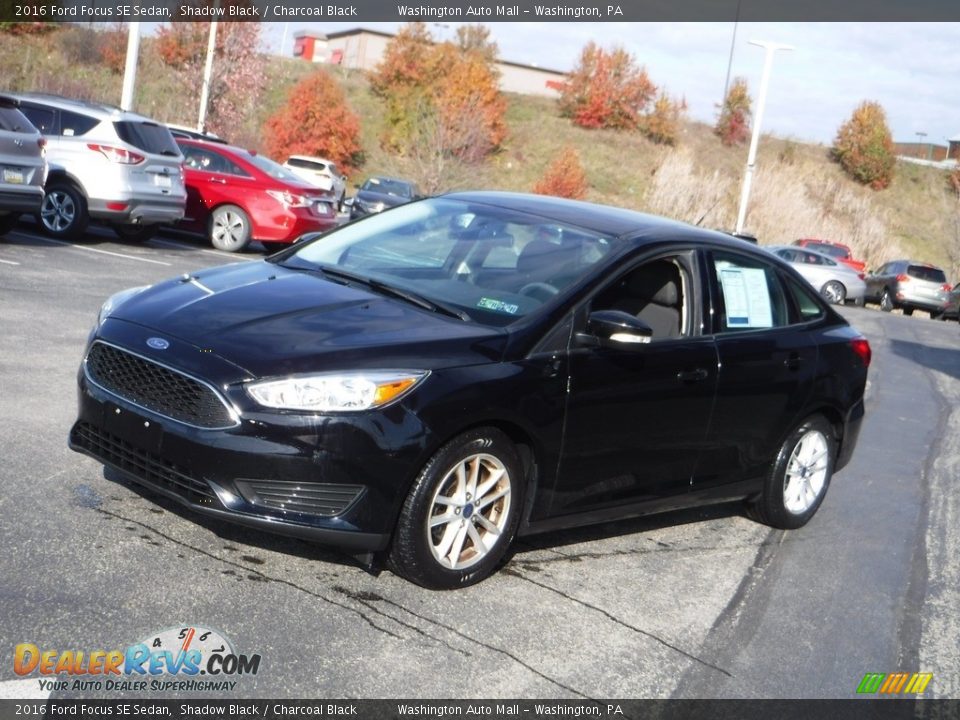 2016 Ford Focus SE Sedan Shadow Black / Charcoal Black Photo #4