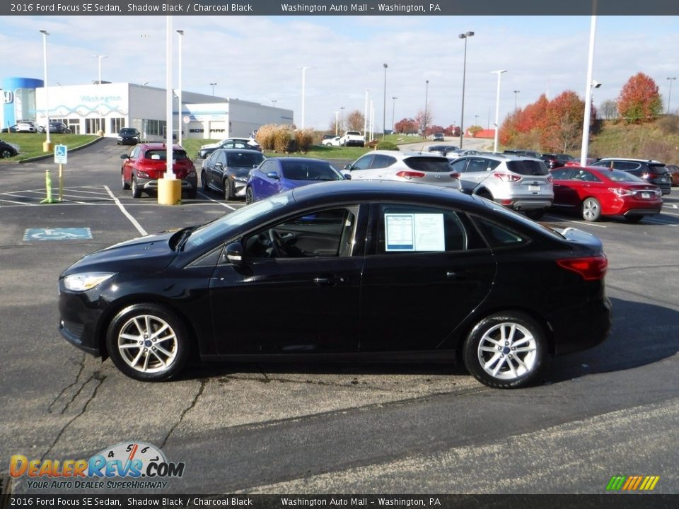 2016 Ford Focus SE Sedan Shadow Black / Charcoal Black Photo #6