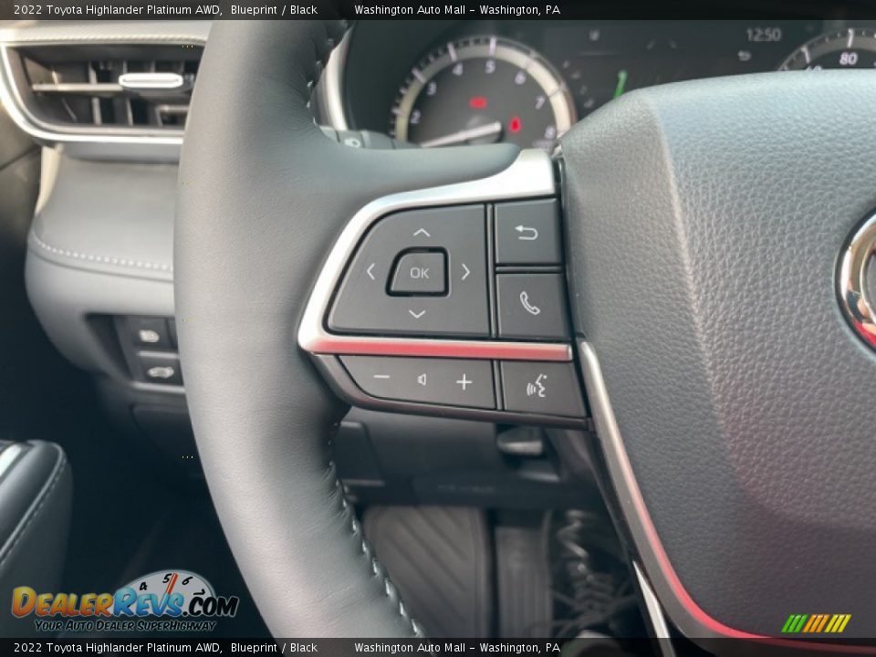 2022 Toyota Highlander Platinum AWD Blueprint / Black Photo #10