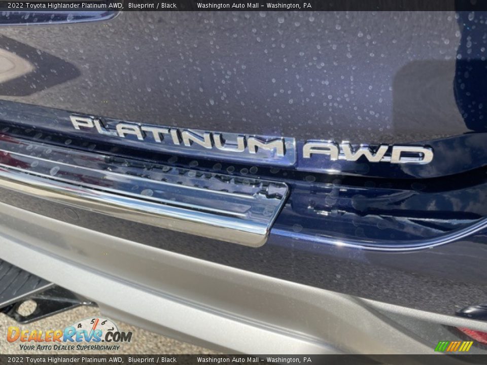 2022 Toyota Highlander Platinum AWD Blueprint / Black Photo #23