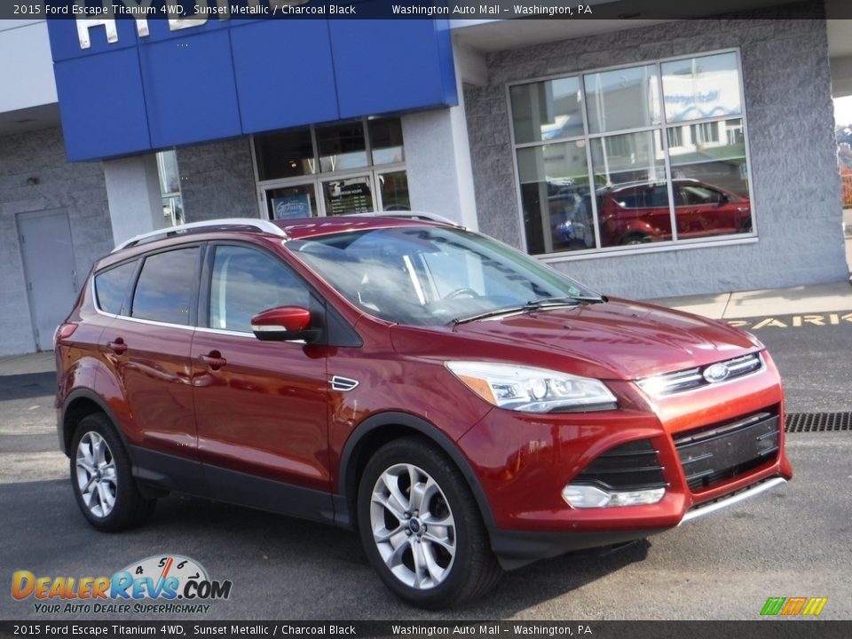 2015 Ford Escape Titanium 4WD Sunset Metallic / Charcoal Black Photo #1