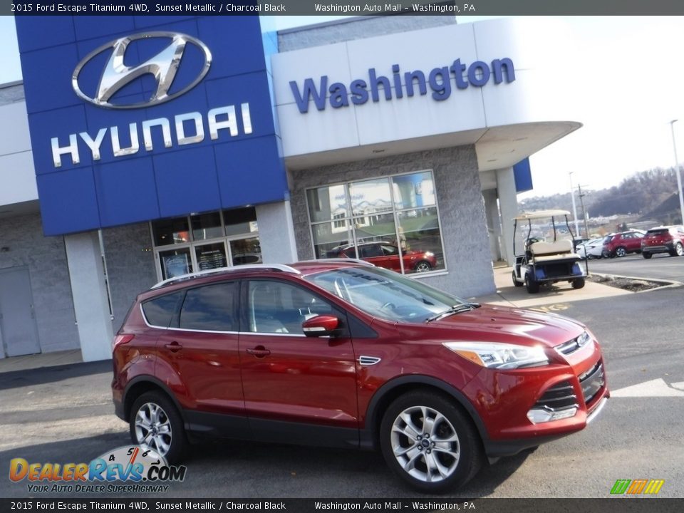 2015 Ford Escape Titanium 4WD Sunset Metallic / Charcoal Black Photo #2