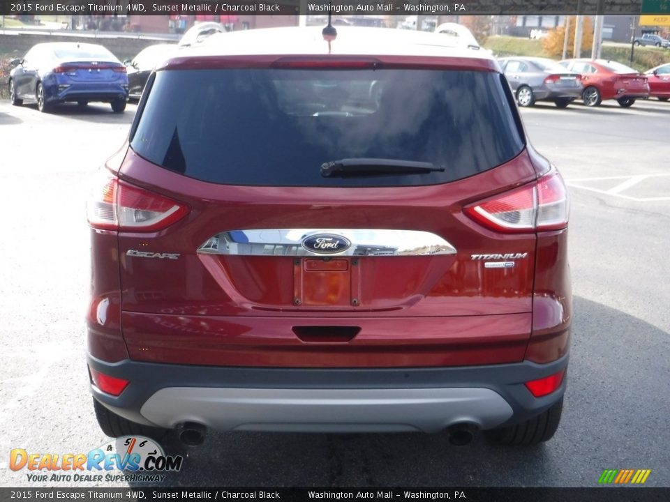 2015 Ford Escape Titanium 4WD Sunset Metallic / Charcoal Black Photo #8