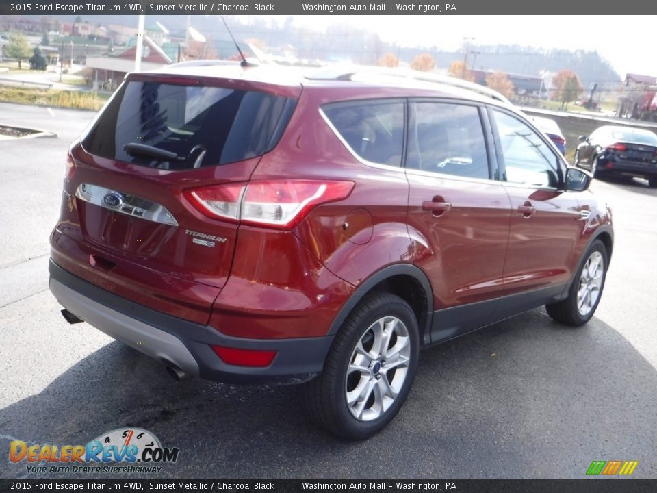 2015 Ford Escape Titanium 4WD Sunset Metallic / Charcoal Black Photo #9