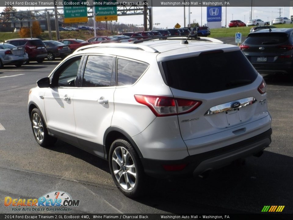 2014 Ford Escape Titanium 2.0L EcoBoost 4WD White Platinum / Charcoal Black Photo #8