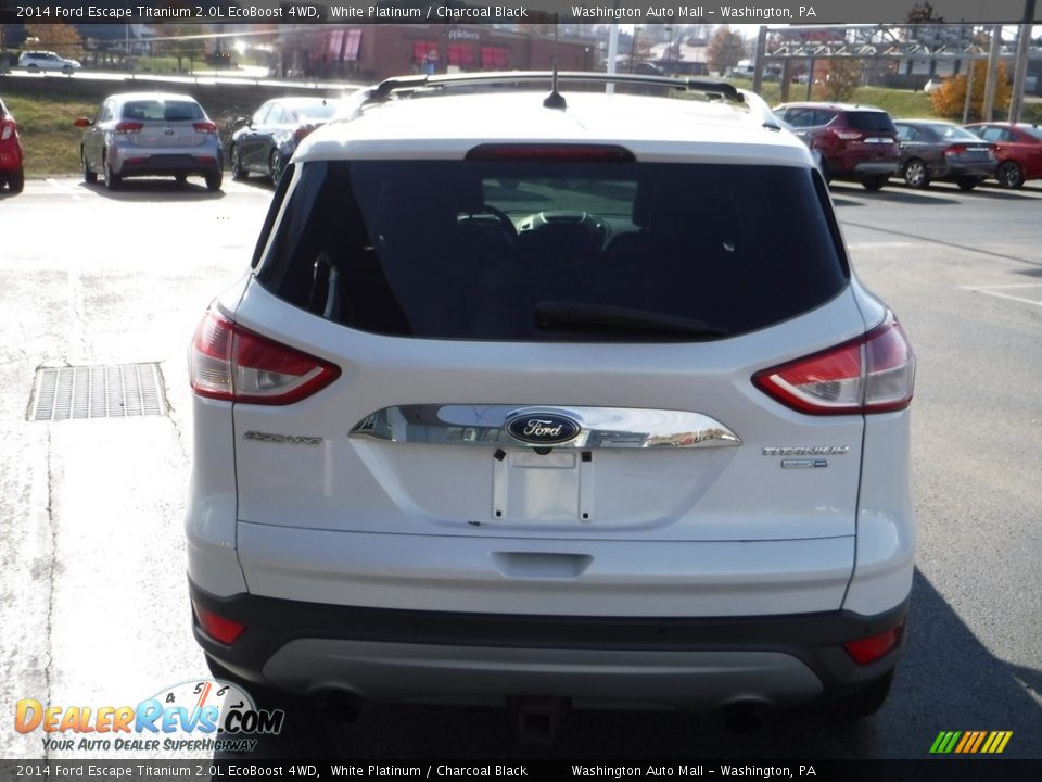 2014 Ford Escape Titanium 2.0L EcoBoost 4WD White Platinum / Charcoal Black Photo #9