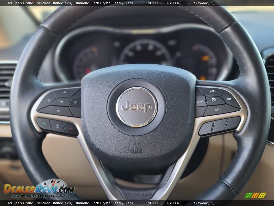 2020 Jeep Grand Cherokee Limited 4x4 Diamond Black Crystal Pearl / Black Photo #13