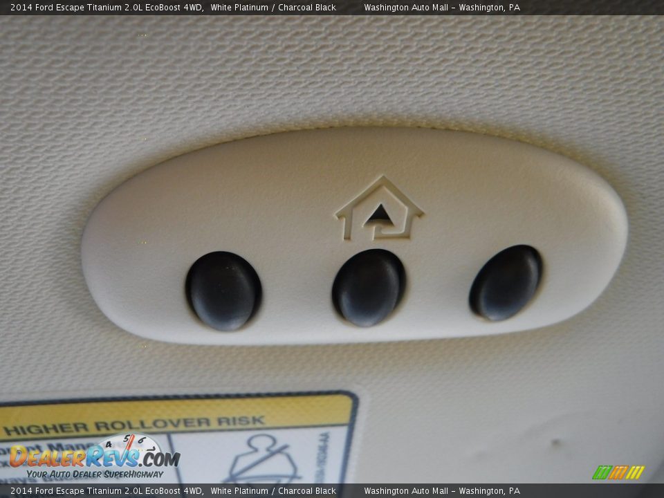 2014 Ford Escape Titanium 2.0L EcoBoost 4WD White Platinum / Charcoal Black Photo #20