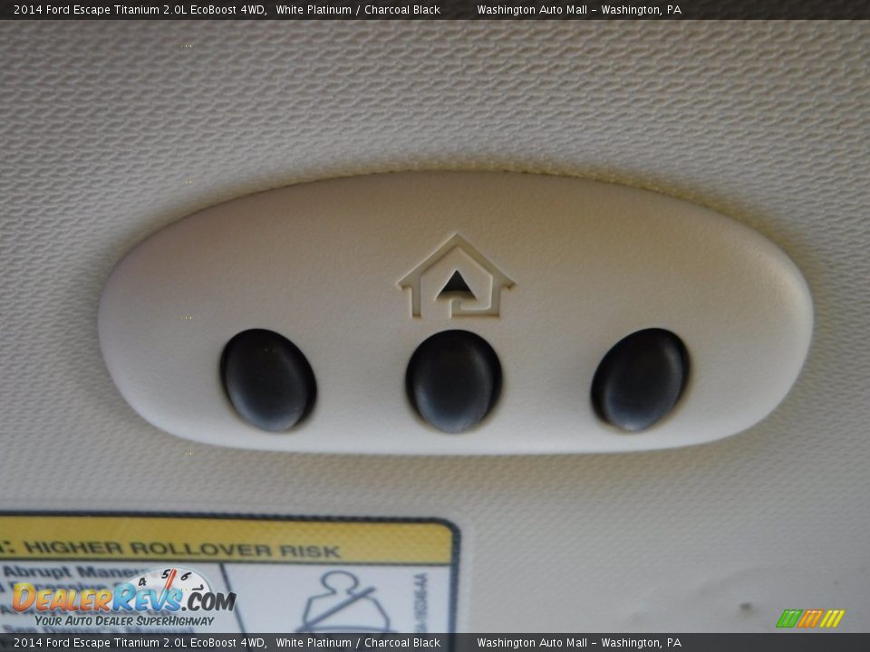 2014 Ford Escape Titanium 2.0L EcoBoost 4WD White Platinum / Charcoal Black Photo #23
