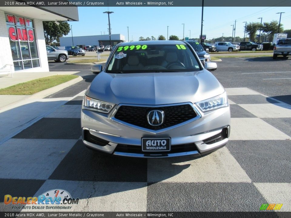 2018 Acura MDX AWD Lunar Silver Metallic / Graystone Photo #2