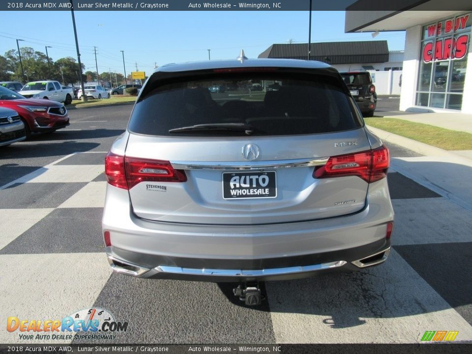 2018 Acura MDX AWD Lunar Silver Metallic / Graystone Photo #4