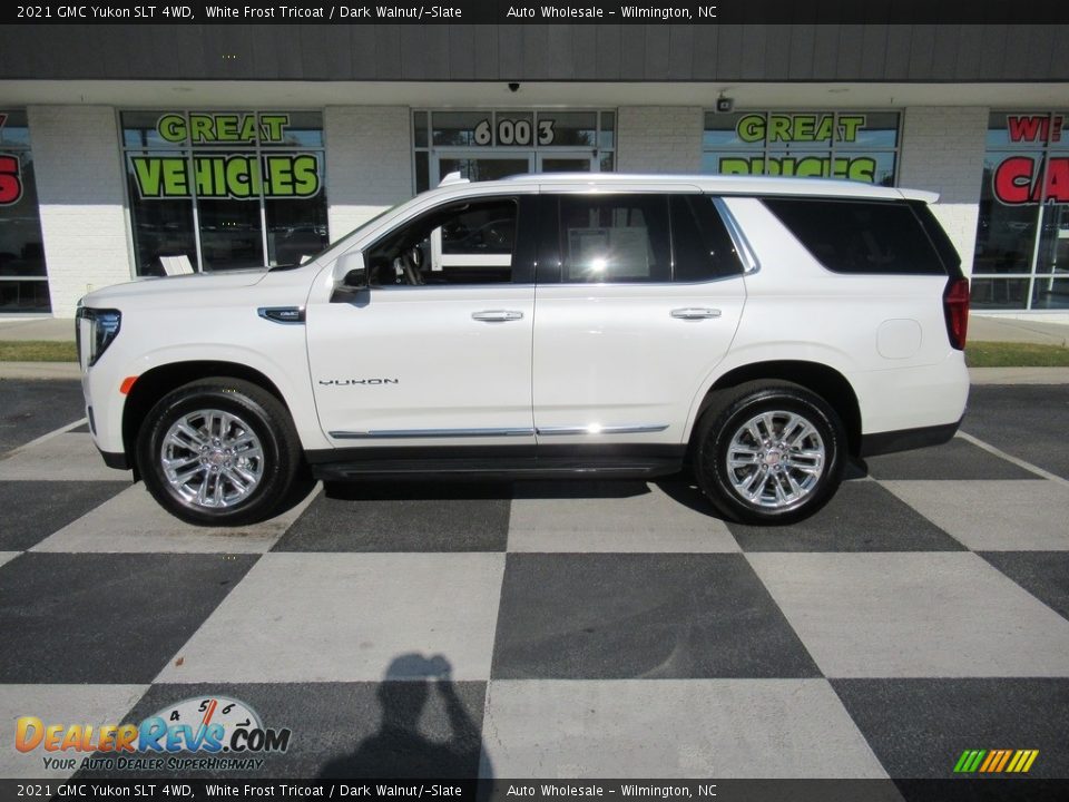 2021 GMC Yukon SLT 4WD White Frost Tricoat / Dark Walnut/­Slate Photo #1